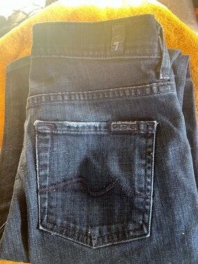 7 For All Mankind Women's Skinny Jeans - Dark Blue Wash